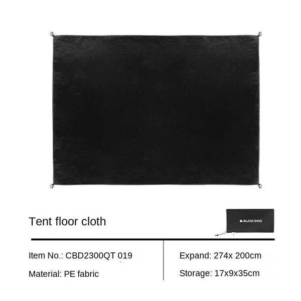 BLACKDOG Black Groundsheet Mat Tent Ground Floor Cloth Sheet Footprint ...