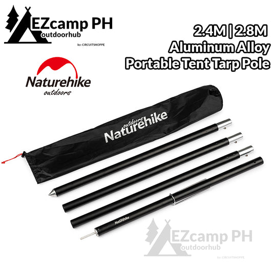Naturehike 2.4M | 2.8M Portable Aluminum Alloy Ultralight Outdoor Camping Tent Awning Canopy Tarp Folding Foldable Pole Rod