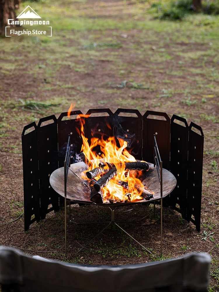 Campingmoon SOLO-A3 Sole Fire Pit Portable Lightweight Multifunctional Barbecue Grill Wood Stove Bonfire Heating Fire Station Outdoor Camping Travel