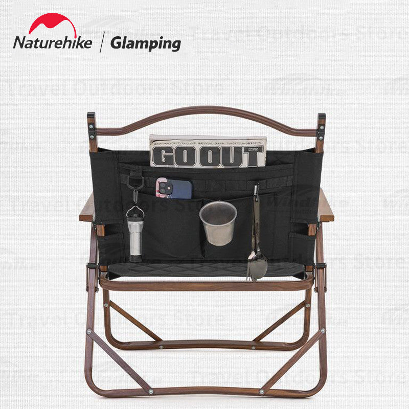 Naturehike MW02 Camping Folding Chair Portable Thickened Soft Cotton Cushion 1 Person Kermit Chair Outdoor Backrest Fishing Comfortable Breathable L02