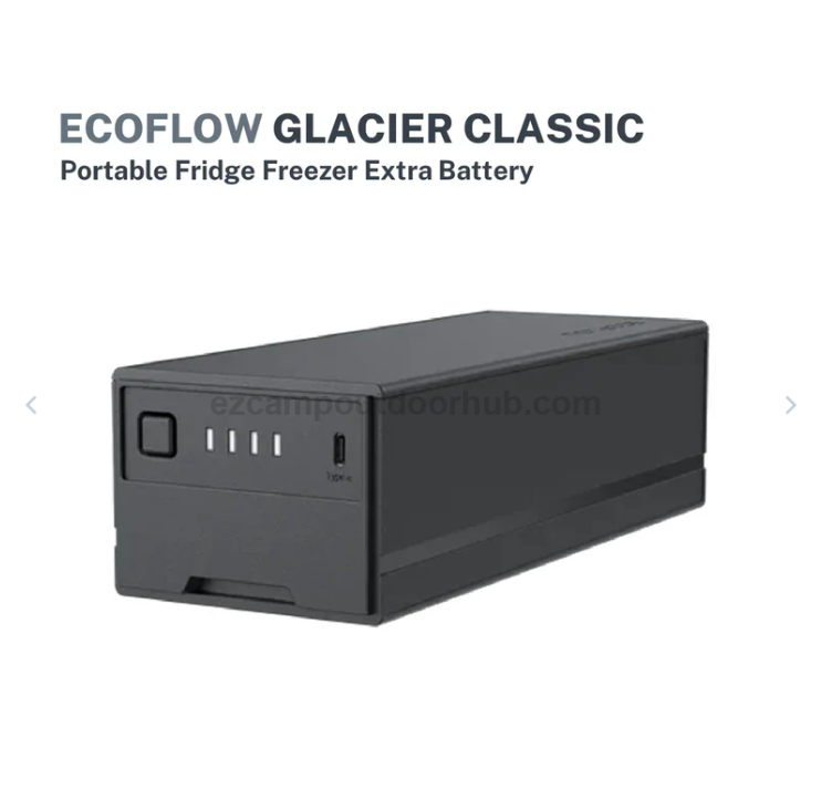 EcoFlow GLACIER Classic Refrigerator Portable Versatile Multipurpose Fridge Freezer Insulated Cooler App Control Featured Multiple Charging Options