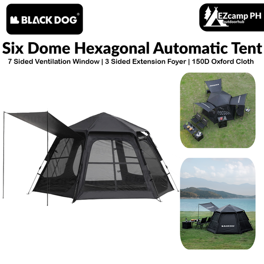 BLACKDOG Six Dome Hexagonal Automatic Tent Portable Lightweight Hexagon One-touch Automatic Quick-open Tent Waterproof Cabin Windscreen House