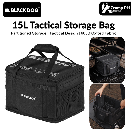 Blackdog 15L Tactical Storage Bag Portable Lightweight 15L Capacity Folding Multi-Function Outdoor Handbag Camping Travel Luggage Organizer Equipment