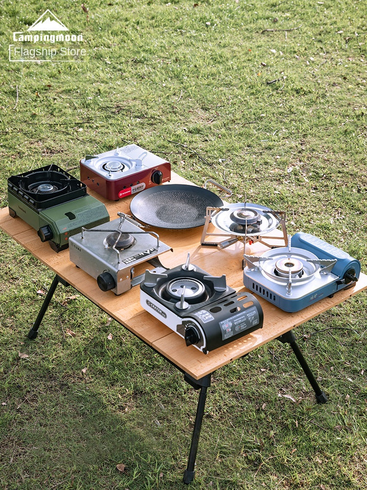 Campingmoon Stone Textured Grill Pan Non-Stick 3 Layer Steel Enamel Coated Frying Pan Baking Tray Outdoor BBQ Skottle Stove Top Cookware