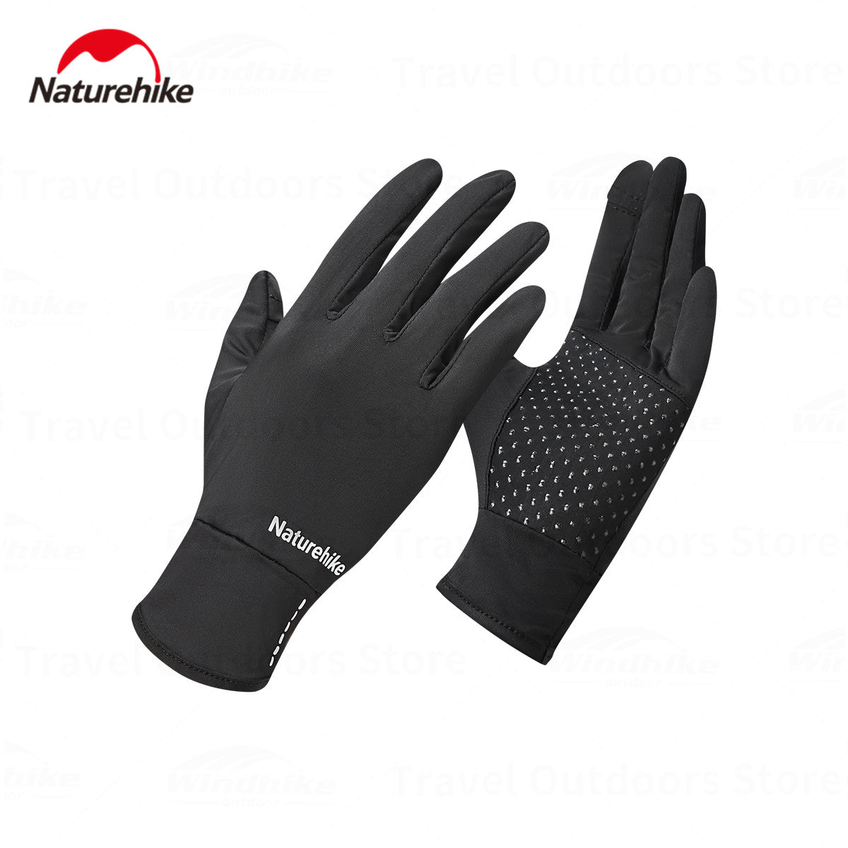 Naturehike Summer Sunscreen Gloves Dew Finger Touch Screen Lightweight Sun Protection Hiking Camping Outdoor Driving Cycling Cool Gloves Non-slip Breathable Men Women UPF50+ Original Nature Hike