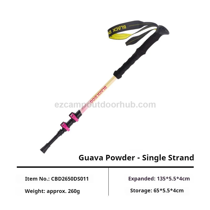 BLACKDOG Telescopic Trekking Pole Lightweight Aluminum Alloy Hiking Sticks Climbing Walking Stick Adjustable Wristband Design Mountaineering Gear