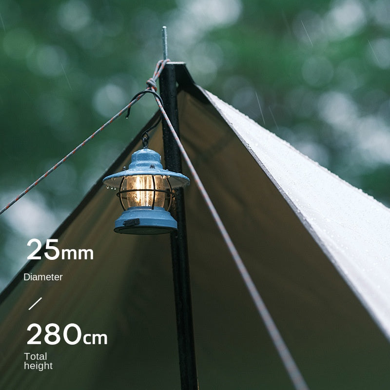 Vidalido Galvanized Iron Canopy Rod Black Steel Iron Awning Pole Tarp Tent 1.8m 2.2m 2.4m 2.8m Length 3-4 Section 2pcs Per Set Camping Accessories Rod