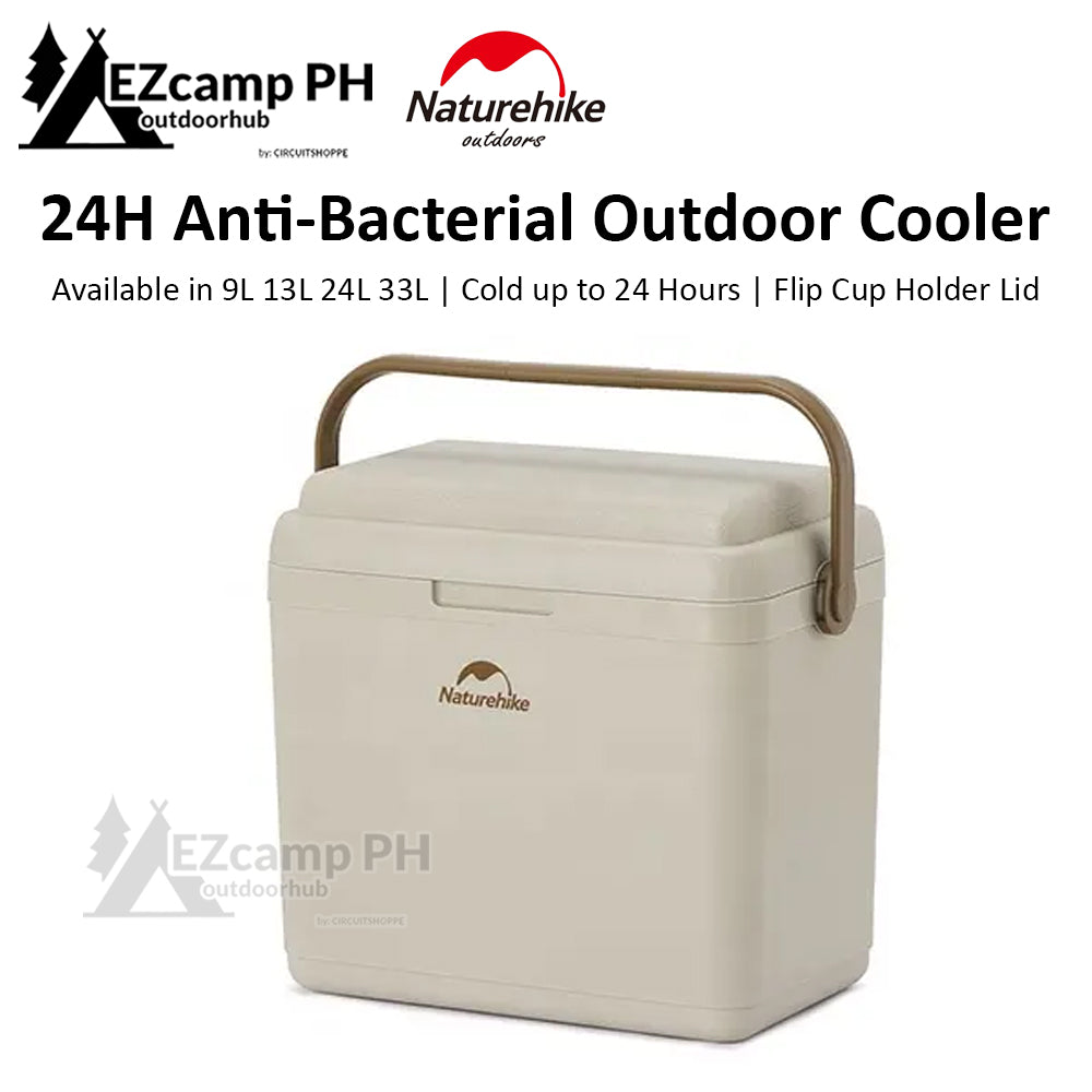 Naturehike Outdoor Cooler Box 9L 13L 24L 33L Anti-Bacterial Cold up to 24H EPS Insulation Food Drink Ice Storage Container Chest Camping Picnic