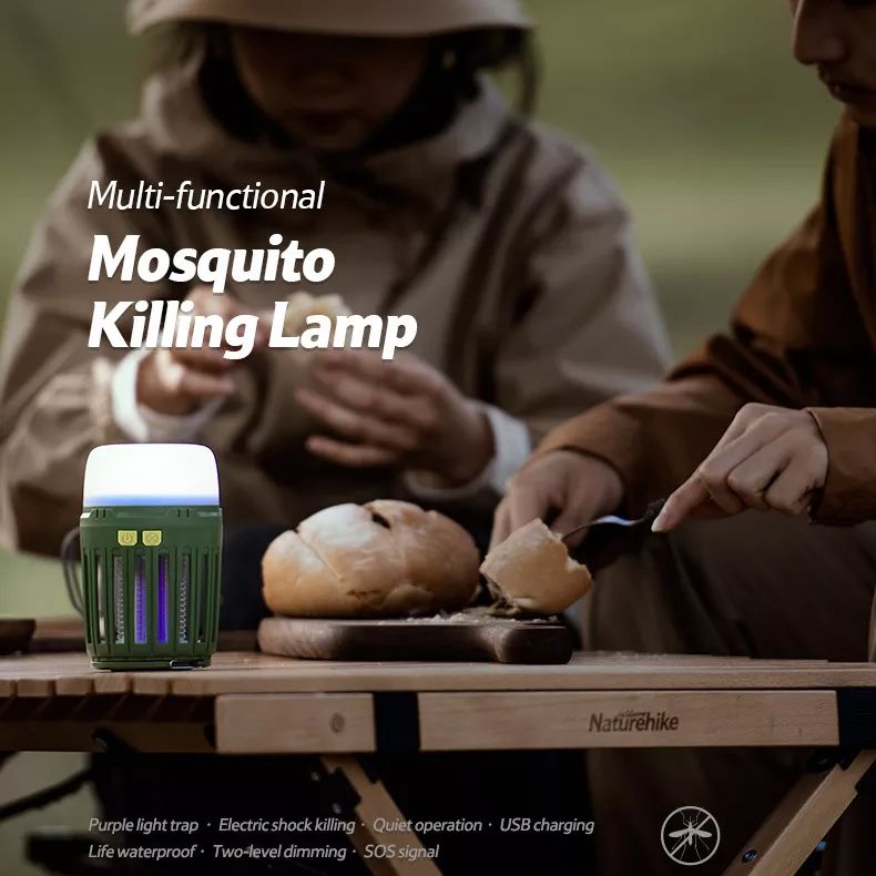 Naturehike Mosquito Killing Outdoor Lamp Repellant Multi-Function Camping Anti Insect Waterproof Tent Lantern Light LED USB Rechargeable