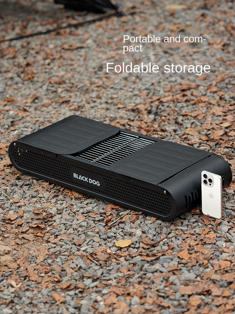Blackdog MOUNT SMOKED Vertical Grill Table Portable Foldable Black Large Griller Four Side Vent Design Folding BBQ Charcoal Burner Outdoor Camping