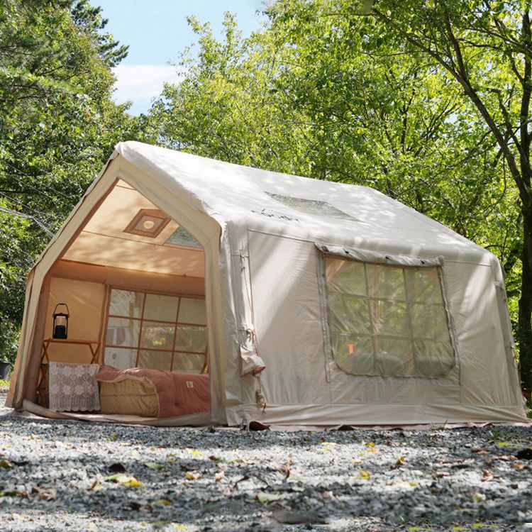 Coody AIR Cabin 10.0 Premium 4-6 Persons Inflatable Tent Blended Cotton PVC Air Pole Black Vinyl Coated Rain Cover Sunscreen 4 Season Rainproof Ridge Tent