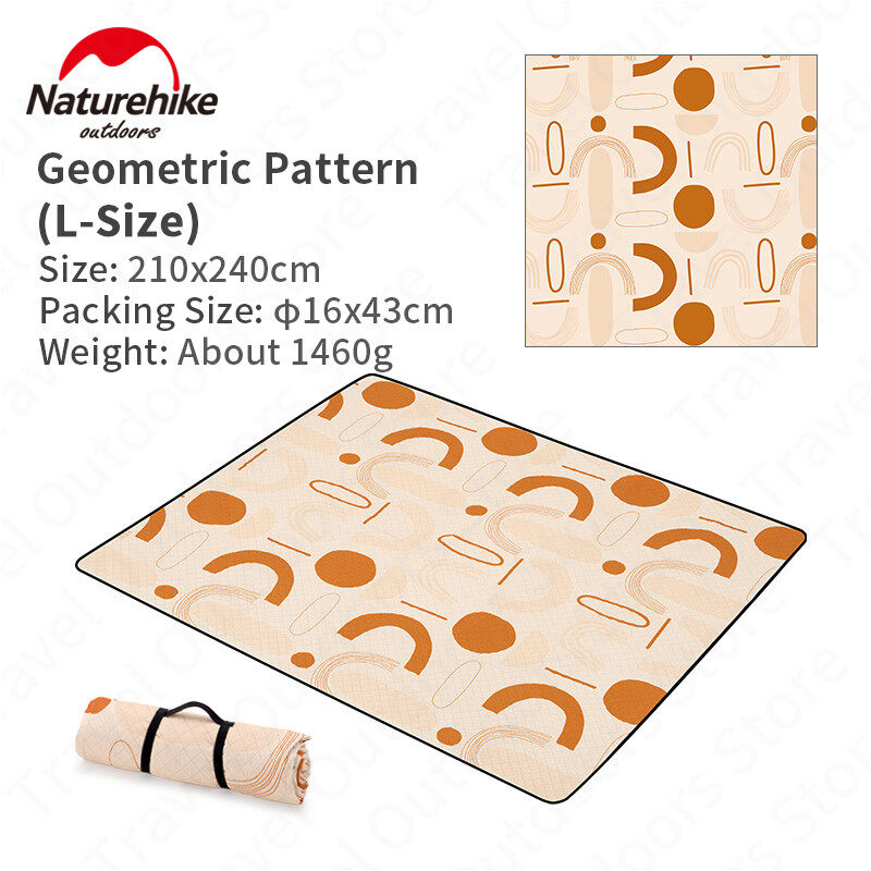 Naturehike Printed Picnic Mat Blanket Portable Waterproof Washable Double-Sided Outdoor Camping Comfortable Foam Pad Small Medium Large up to 210x240cm Nature Hike