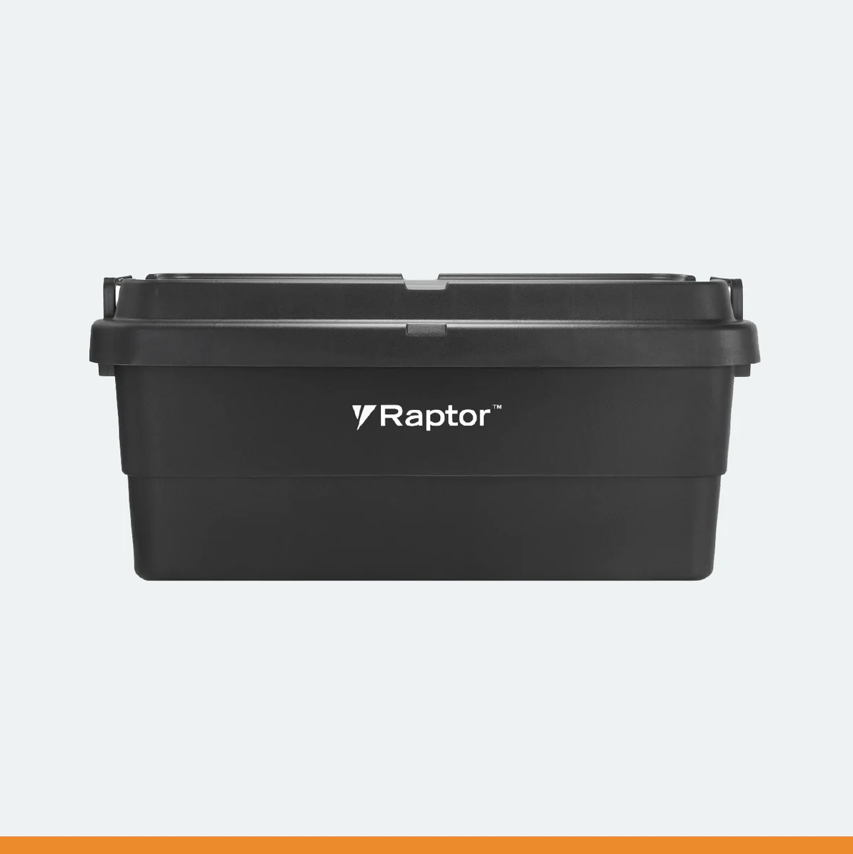 Raptor ROVER Series Storage Rig Box Multipurpose Organizer 30L 50L 70L Large Capacity Reinforced Grid Lid Stackable & Nesting Design Wood Tabletop
