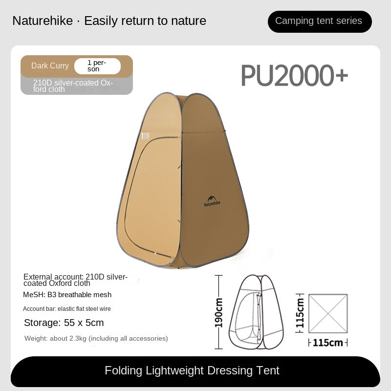 Naturehike Outdoor Auto Pop Up Shower Utility Tent for Camping Changing Clothes Portable Folding Toilet Bath Bathing Fishing Waterproof Foldable