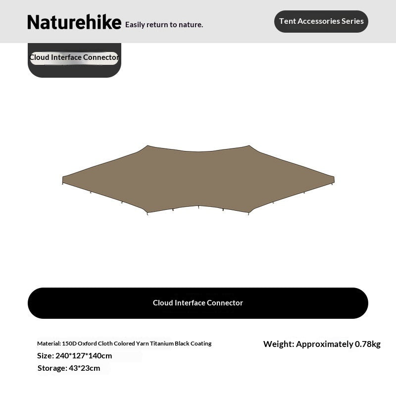 Naturehike VILLAGE 6.0 Gen 3 BASE / FLAGSHIP 4-5 Persons Fast Automatic Cabin Ridge Tent Multiple Setups 15.5m² Space Ti Black Sunscreen Outdoor