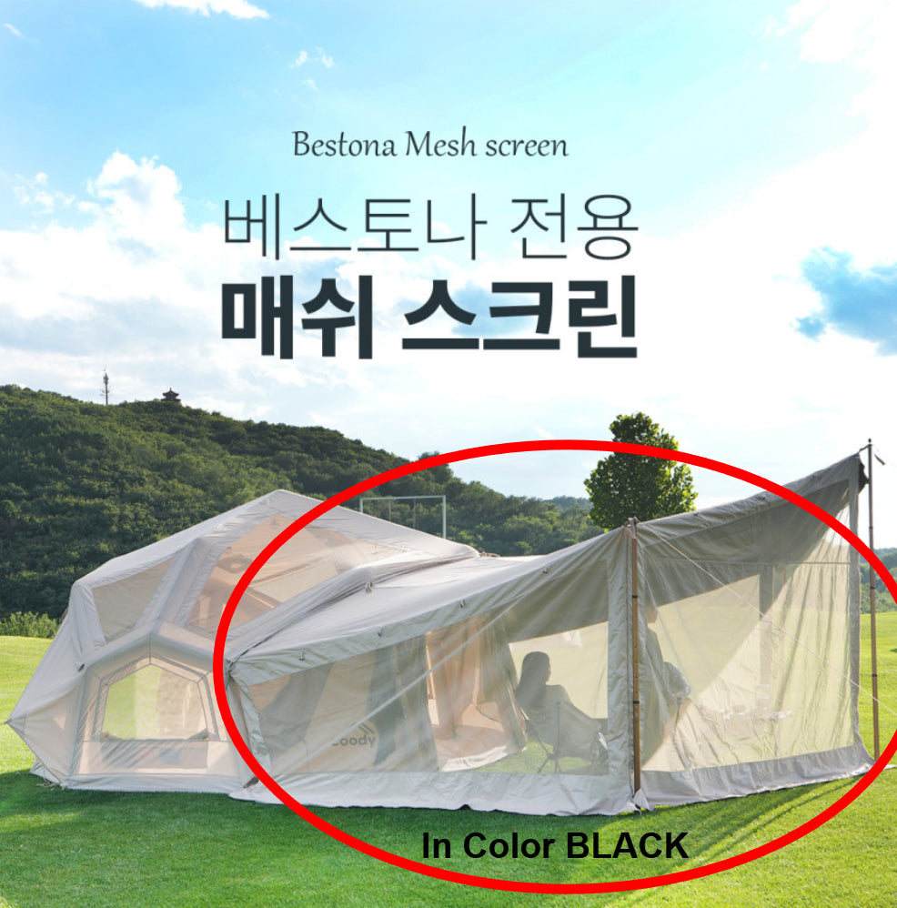 Coody BESTONA AIR Premium Dome Shell Spherical Large Space Air Inflatable Tent Heightened Enlarged All Season Tent Black Beige Army Green