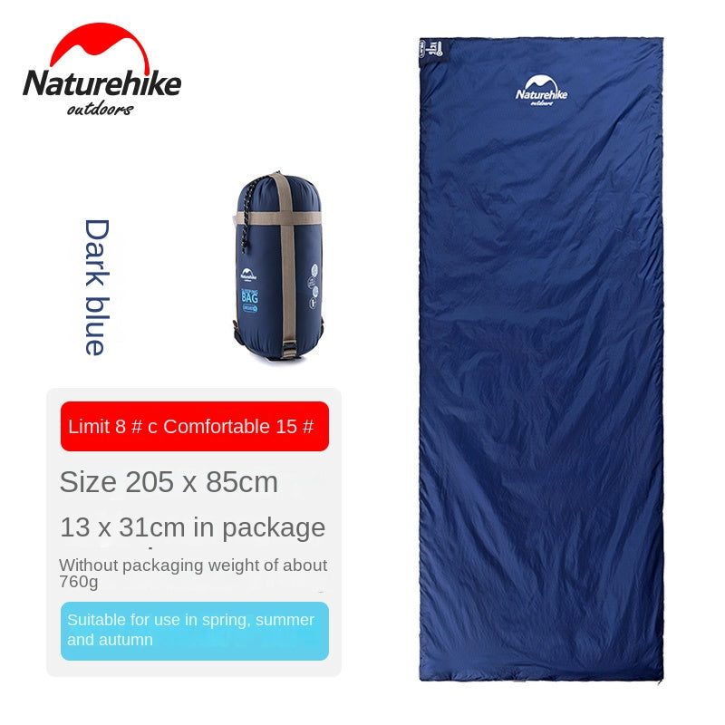 Naturehike Mini Envelope Sleeping Bag Outdoor LW180 Portable Ultralight Breathable Cotton Fabric Thick Foam for Tent Adult Comfortable Camp Sleep Bed Pad