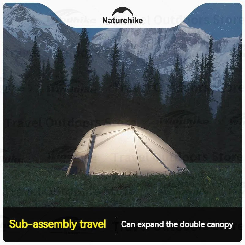 Naturehike Star River UL Ultralight Backpacking Hiking Tent Camping PRO 2 Person 2 Door Double Layer 15D Nylon Waterproof Three Seasons Canopy Awning