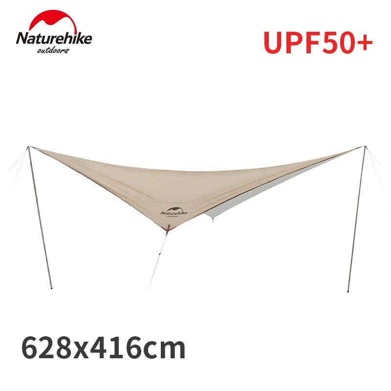 Naturehike Diamond Sun Shelter Portable Lightweight 3-4 Person Tarp Camping Outdoor Waterproof Canopy 6x4m 150D Windproof With 2.4m Pole UPF50+