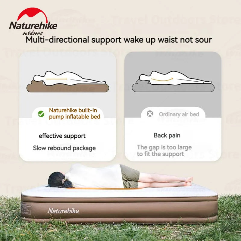 Naturehike Inflatable Air Mat Outdoor Double Mattress Tent Sleeping ezcampphoutdoorhub