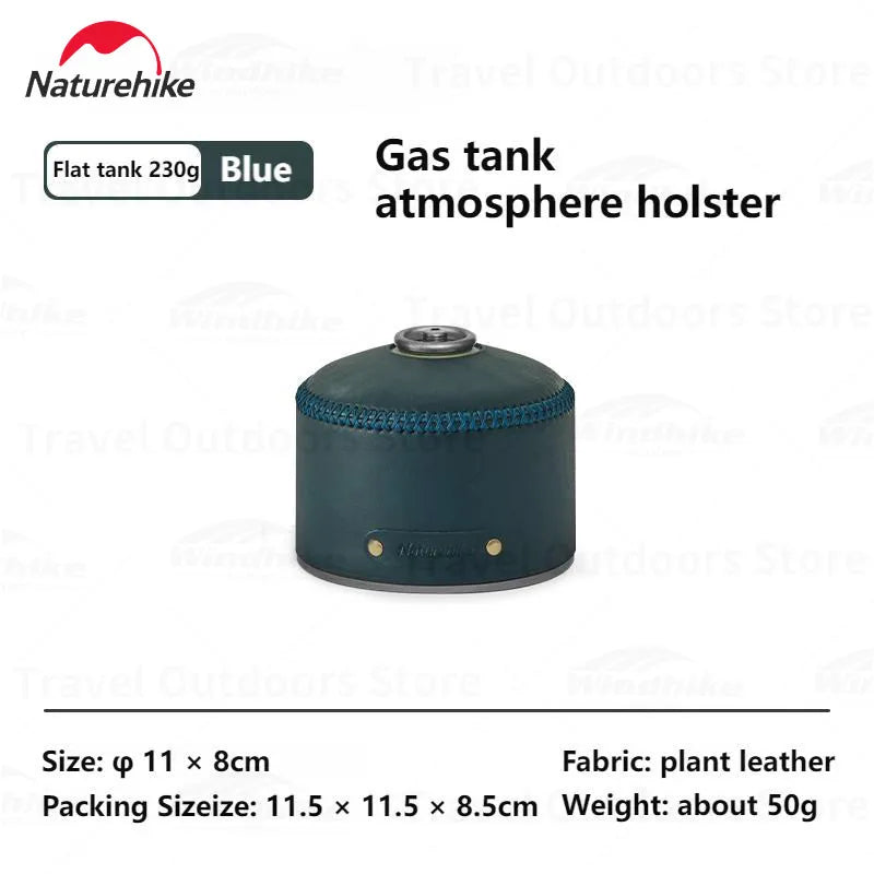 Naturehike Butane Tank Leather Cover Portable Lightweight 5 Styles Retro Gas Can Protective Cover Premium Texture Air Canister for Cassette Stove Bottle Wrap