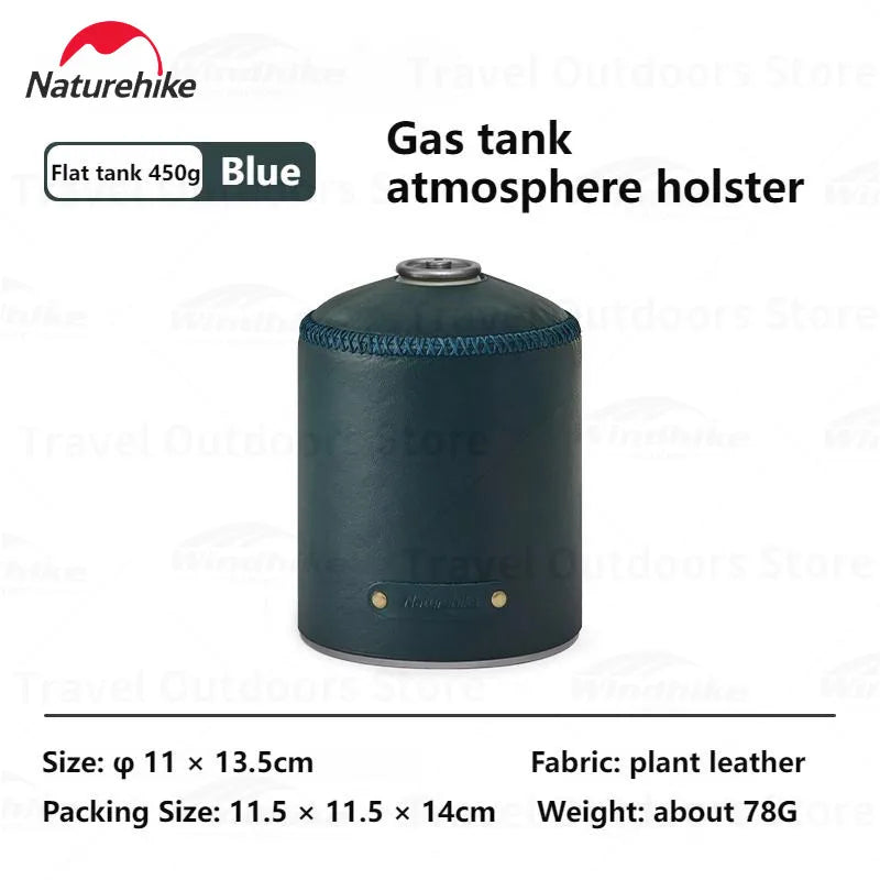 Naturehike Butane Tank Leather Cover Portable Lightweight 5 Styles Retro Gas Can Protective Cover Premium Texture Air Canister for Cassette Stove Bottle Wrap