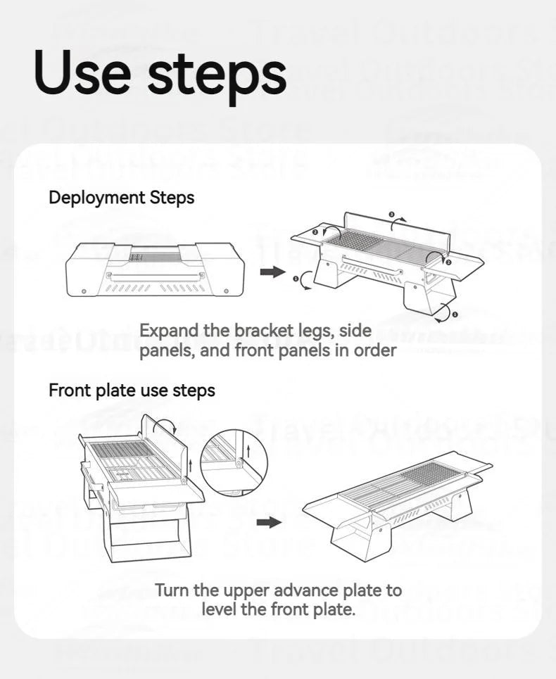 Naturehike Folding Desktop Grill Outdoor Portable Lightweight Barbecue BBQ Stove Burner Charcoal Grill Easy To Disassemble And Wash Camping Hiking Picnic Kitchenware Cookware Beach Travel Equipment Heavy Duty Original Nature Hike