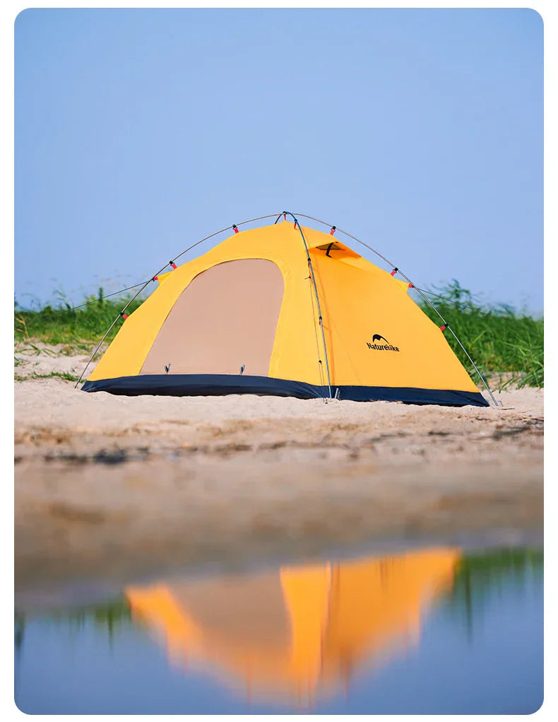 ( MINOR FLAW ) Naturehike P Series Single Deck Tent Portable Ultralight Foldable Single Layer 1-2 Persons UPF 40+UV Resistant Waterproof Camping Outdoor Mountaineering Hiking Family Heavy Duty Original Nature Hike