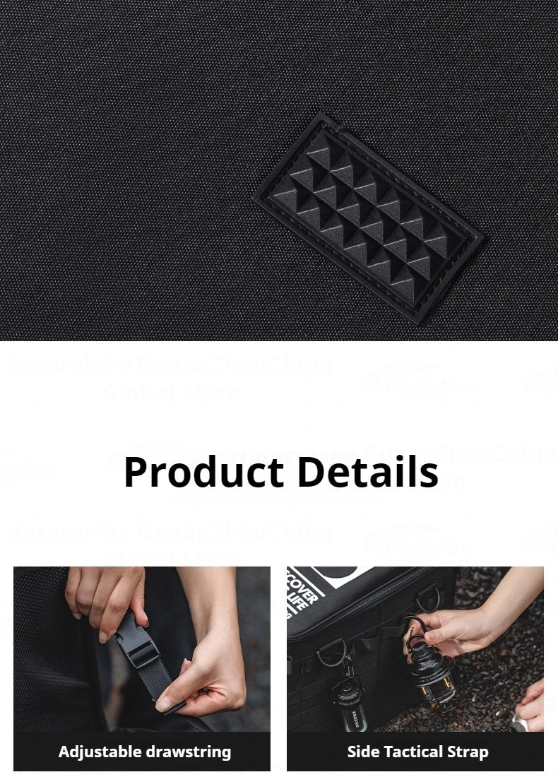 Blackdog Tactical Storage Bag Portable Foldable 51L Large Capacity Multifunctional Table Camp Gear Box Side Door Handbag Outdoor Camping Accessories 600D Oxford Cloth