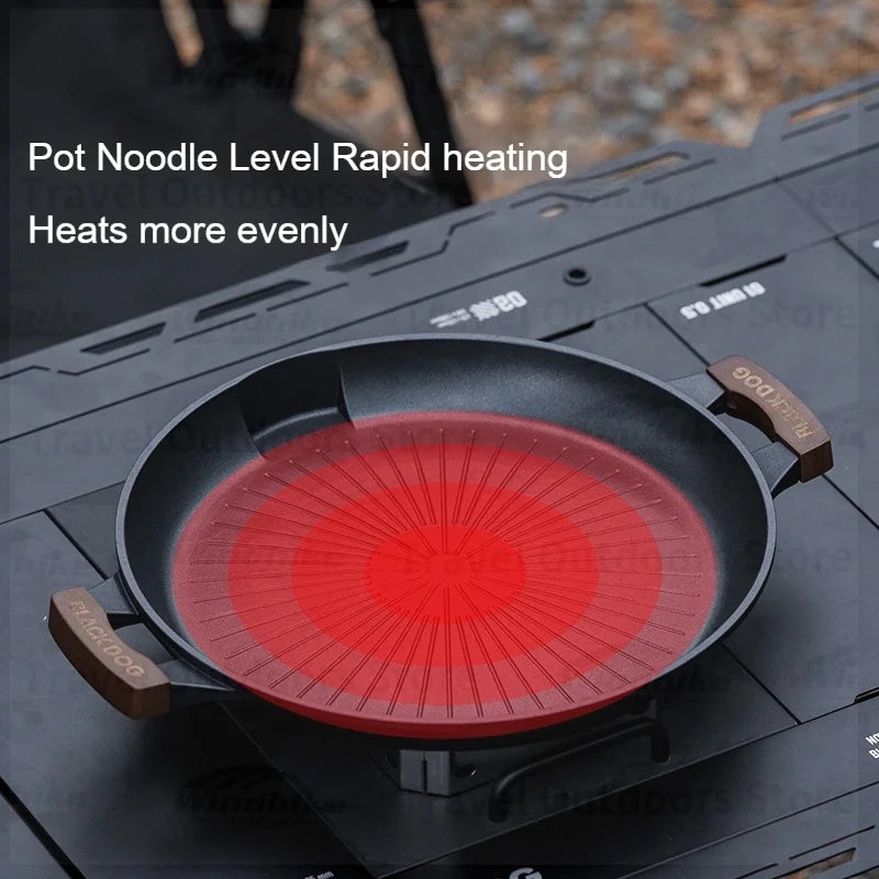 BLACKDOG Multifunctional Baking Pan 2-5 People Rapid Heating Non-Stick For Indoor Outdoor Compatible With Multiple Stoves Camping Equipment