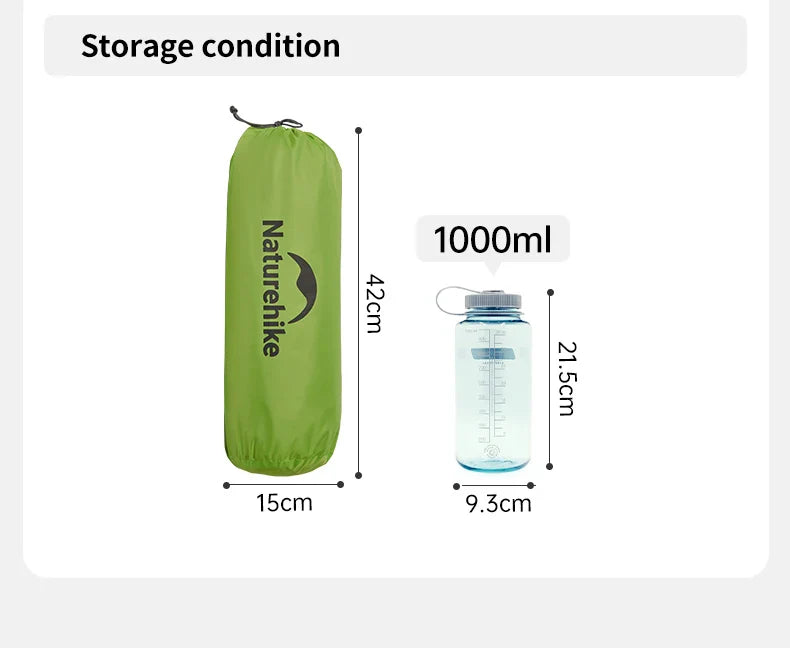 Naturehike P Series Single Deck Tent Portable Ultralight Foldable Single Layer 1-2 Persons UPF 40+UV Resistant Waterproof Camping Outdoor Mountaineering Hiking Family Heavy Duty Original Nature Hike