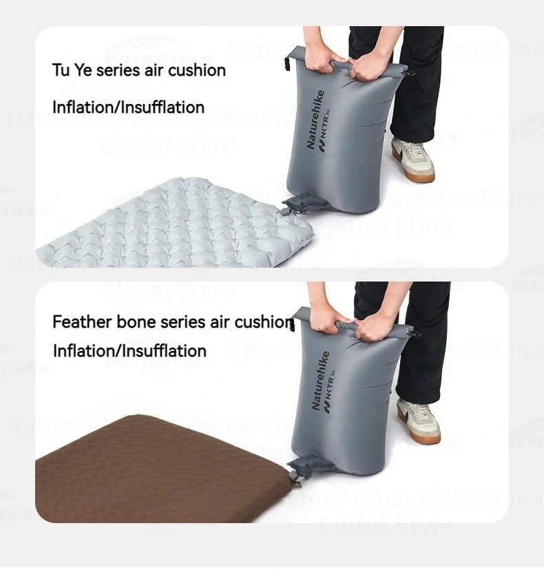 Naturehike Inflatable Folding Storage Air Bag Portable Lightweight Multifunctional Universal Cushion Fast Foldable Inflation Sleeping Bag Pad Mattress Hiking Camping Mat