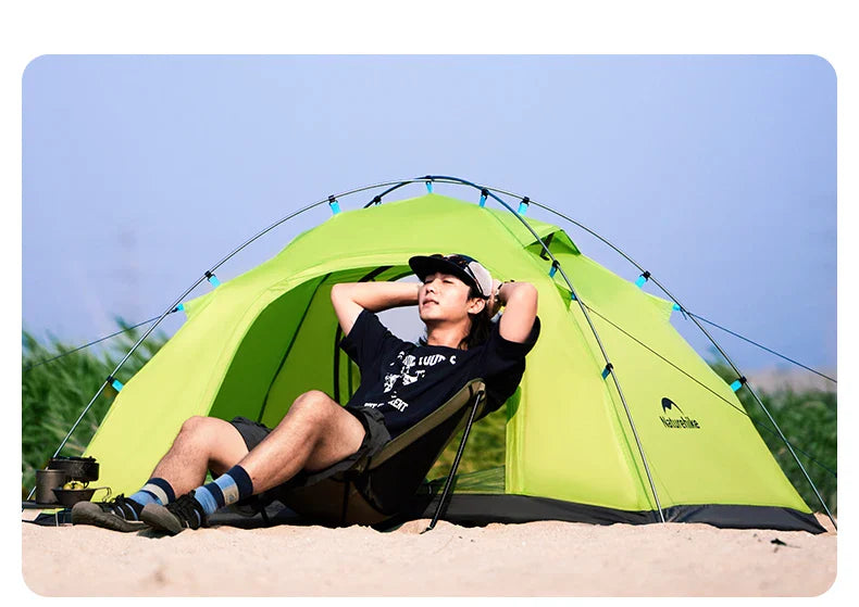 Naturehike P Series Single Deck Tent Portable Ultralight Foldable Single Layer 1-2 Persons UPF 40+UV Resistant Waterproof Camping Outdoor Mountaineering Hiking Family Heavy Duty Original Nature Hike