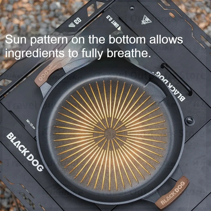 BLACKDOG Multifunctional Baking Pan 2-5 People Rapid Heating Non-Stick For Indoor Outdoor Compatible With Multiple Stoves Camping Equipment