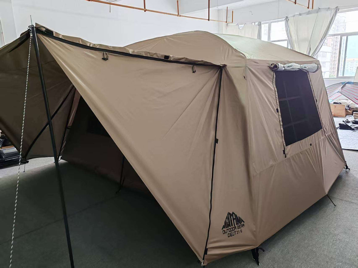 Montana VILLA Cabin Style Family Camping Tent Large Medium 5-8 Person Waterproof Manual Silver Coat
