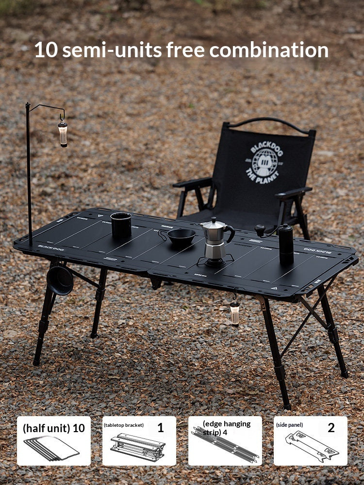Blackdog MOVES IGT Extended Table Portable Foldable Multifunctional Tactical Modular Integrated Grill Table 5-Unit Unlimited Expansion Outdoor Camping
