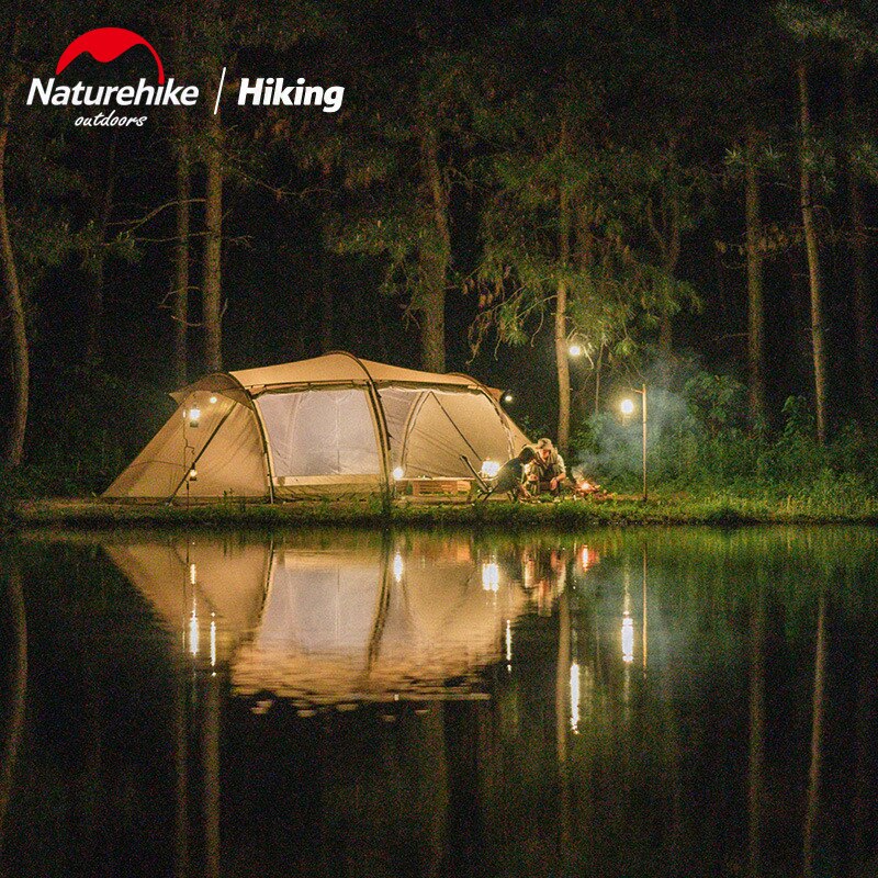 [Pre-Order] Naturehike ARIES Series ALPHA Outdoor Tunnel Type Camping Glamping Tent PU2000mm 4 to 6 Person Family Party Luxury Tent One Bedroom One Living Room 4 Seasons Nature Hike