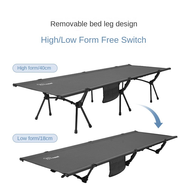 Vidalido Army Cot Outdoor Portable Lightweight Camping Folding Bed Premium 7075 Aluminum Alloy Small Large Size up to 200kg Max Load High Low Foldable Sleeping Gear