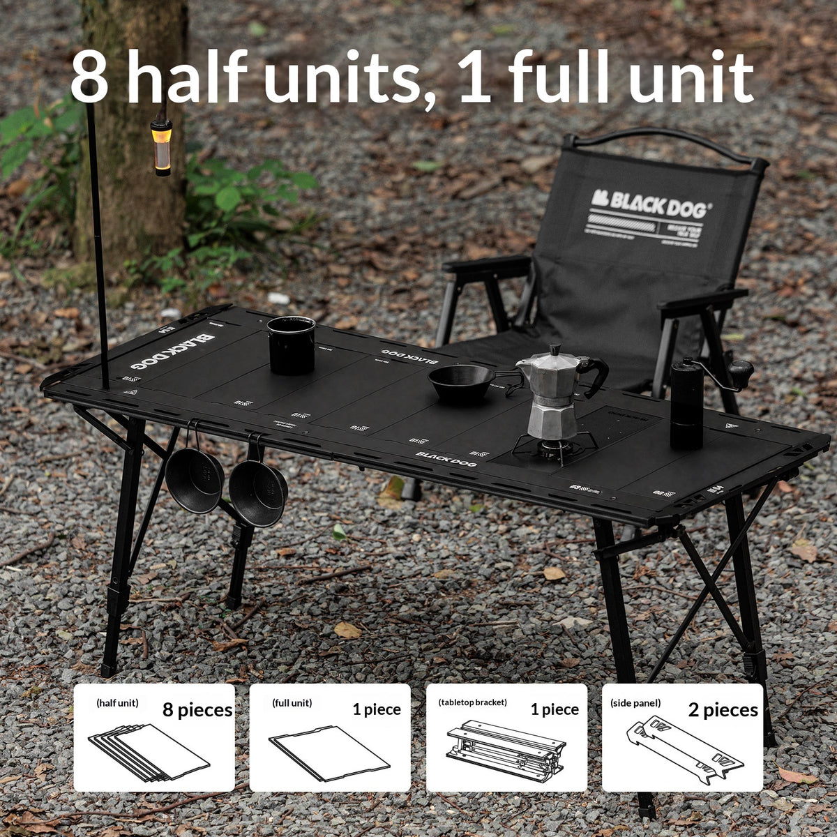 Blackdog MOVES Gen 2 IGT Modular Table Outdoor Camping Black Tactical Aluminum Portable Folding