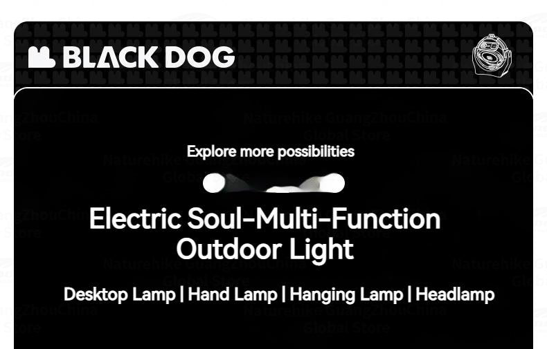 BLACKDOG Portable Rechargeable USB Camping Light Ultralight LED Headlamp Flashlight Waterproof Hiking Camping Beach Travel Outdoor Work Lamp Original Heavy Duty Black Dog