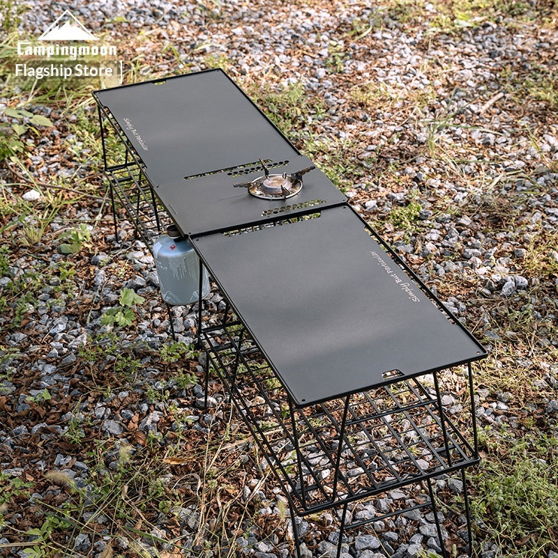 Campingmoon Korean-Style IGT Stove Unit Portable Board Multi-Purpose Middle Board Tabletop Picnic Tea Table Outdoor Camping Cookware Kitchenware
