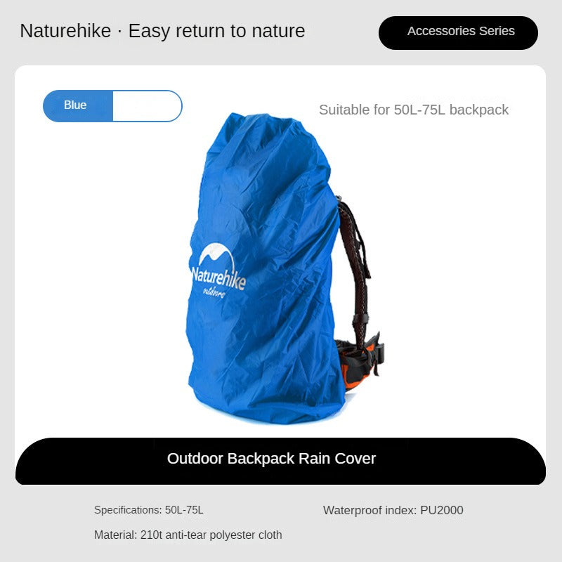 Naturehike 20-70L Backpack Rain Cover Portable Lightweight Climbing Sport Back Pack Foldable Waterproof Mud Dust Bag Rain Coat Hiking Camping Travel Cycling Heavy Duty Original Nature Hike