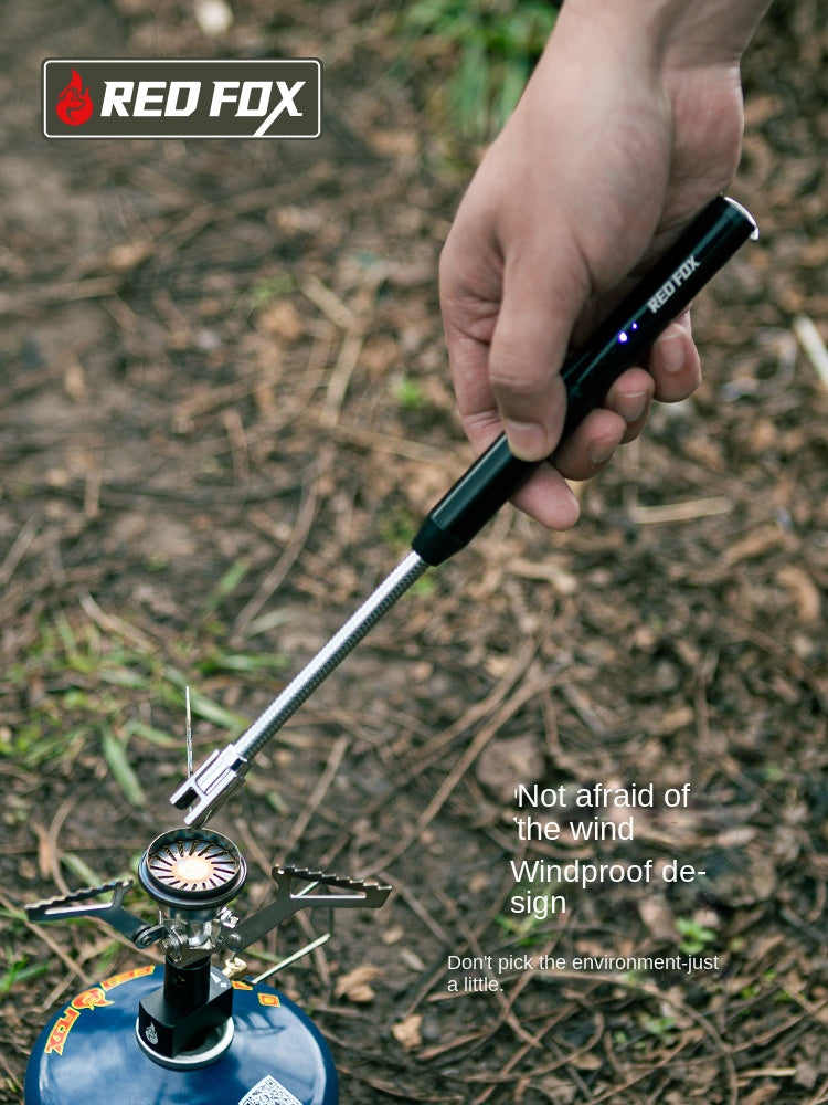 Redfox Pulse Electric Arc Igniter Portable Electronic Lighter Durable Extended Handle USB Rechargeable Windproof Outdoor Camping Kitchenware Cookware