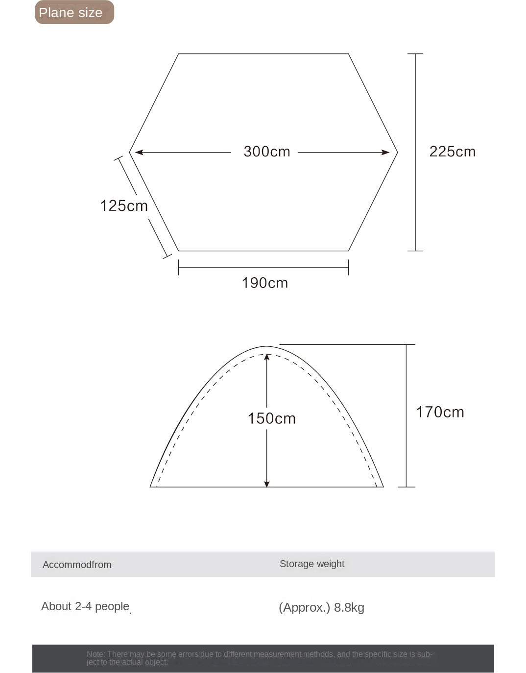 Vidalido Hexagonal Automatic Family Dome Style Tent Portable Lightweight Folding for 4-6 Person Leisure Quick Opening Sunshade Dome Shelter Tent