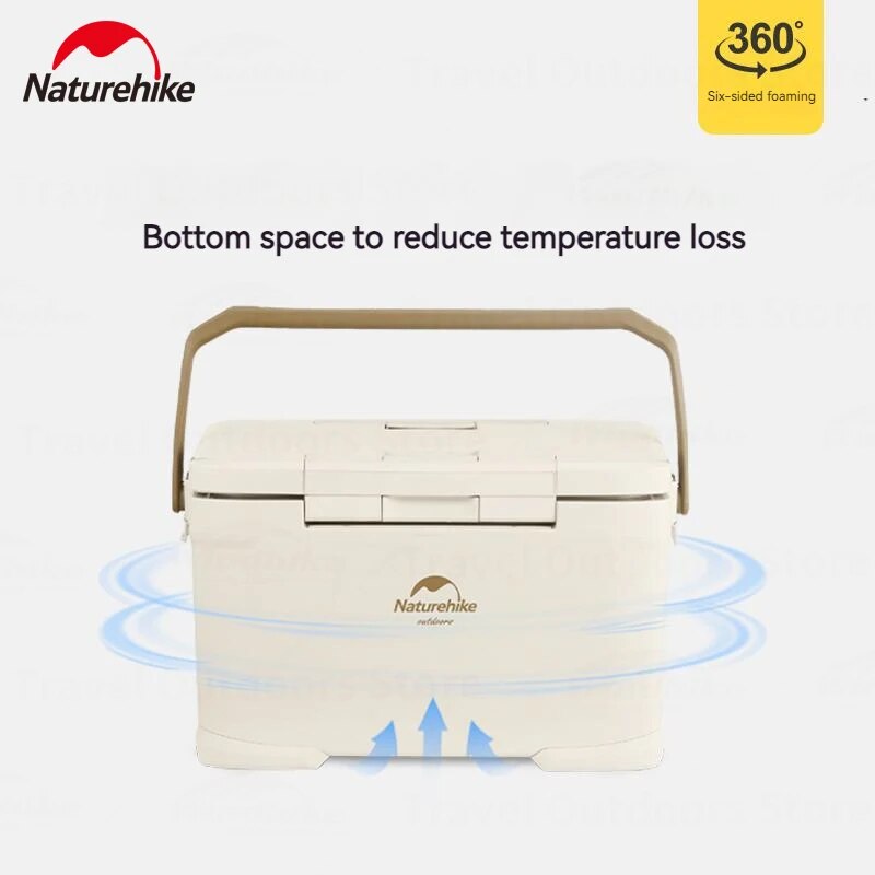 Naturehike ZERO DEGREE (Lingdu) Anti-Bacterial Cooler Box Cold up to 36H Outdoor Camping Food Drinks Ice Storage Container 22L 30L PP 6-Sided EPS Insulation for Hot and Cold Nature Hike