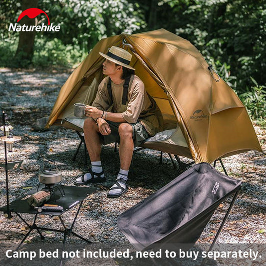 Naturehike CANYON Off the Ground Single 1 Person Tent Fast Quick Open Folding Bed Cot Military Outdoor Camping Waterproof 20D Nylon Silicon Ultralight Portable Hiking Backpacking Tent Nature Hike