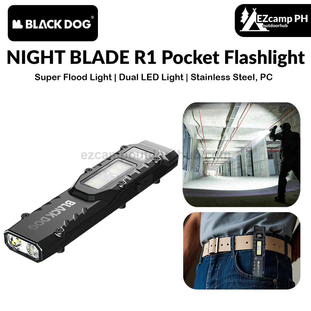 Blackdog NIGHT BLADE R1 Pocket Flashlight Portable Multipurpose Tactical Dual LED Core Bright Flashlight IPX4 Waterproof 15H Battery Life 810LM