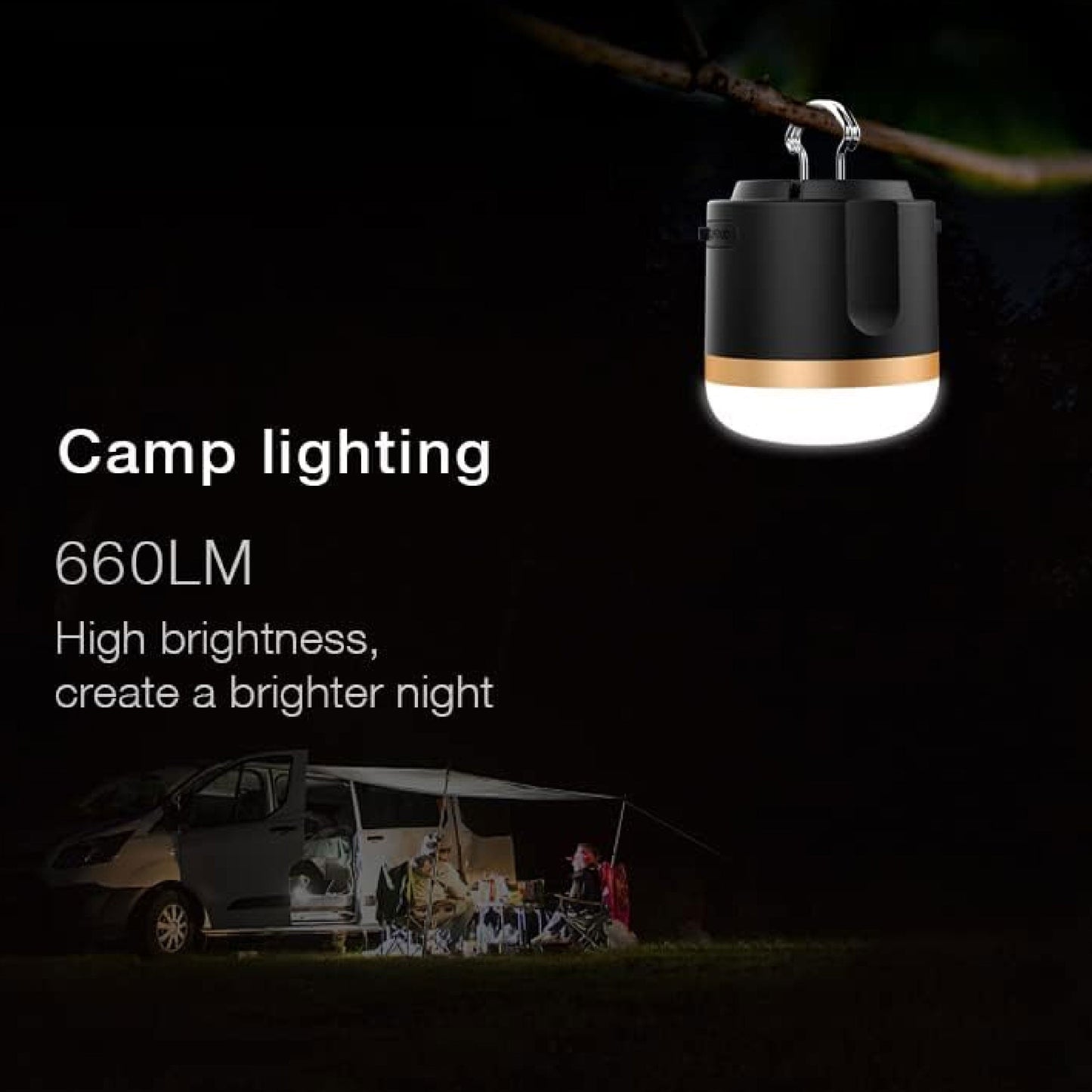 EcoFlow Portable Camping Light Multipurpose Rechargeable Equipment Waterproof Versatile Stepless Dimming 3 Color Modes Magnetic Base Emergency Light