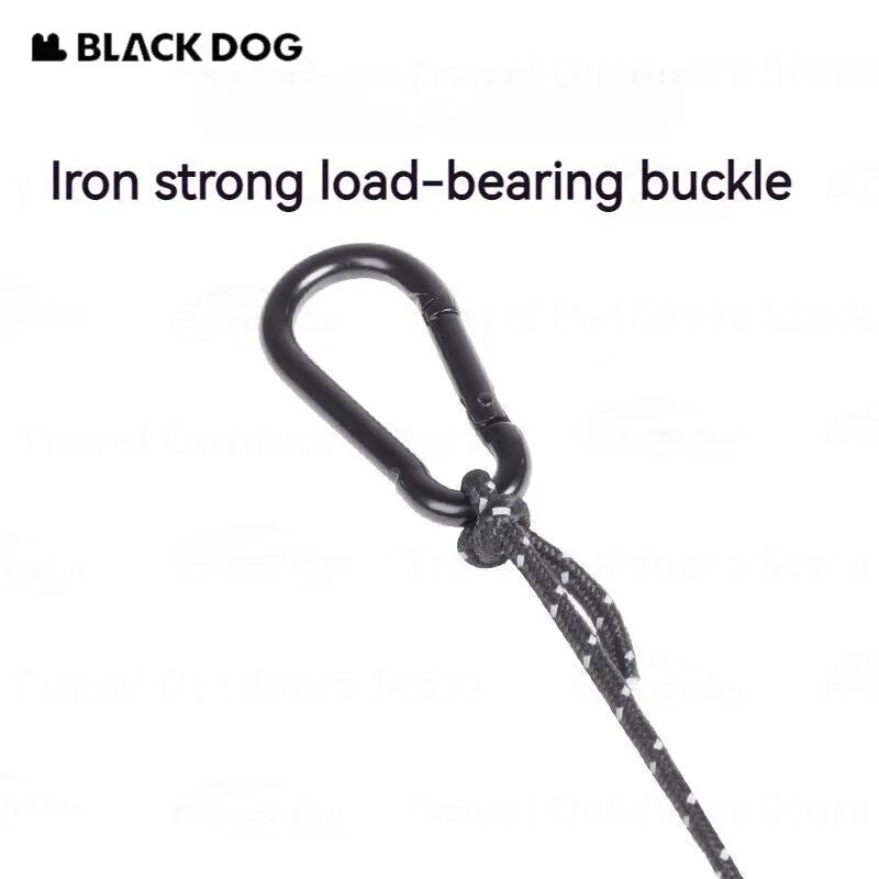 BLACKDOG Wind Rope Adjuster Portable Pulley Design Easy Windproof Canopy Tarp Tent Setup Strong Load Bearing Reflective Line Buckle Tensioner Hook