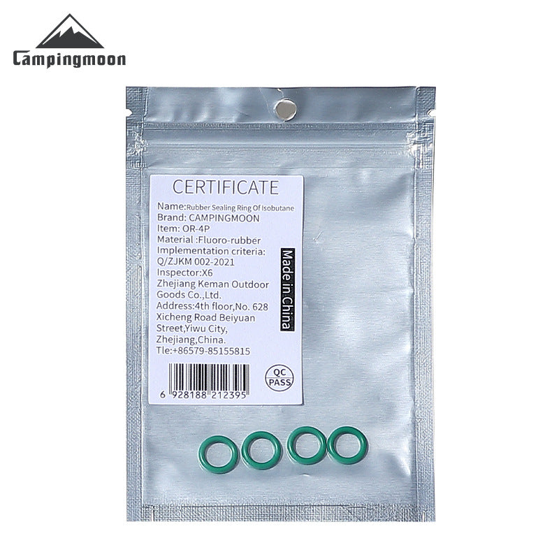 Campingmoon OR-4P 4pcs O-Ring Rubber Seal Pack Portable Ultralight Screw Type Butane Connector Threaded Gas Tank Camping Isobutane